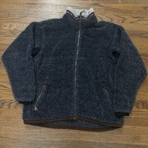 Kuhl Alf Vintage Blue Grey Polartec Fleece Jacket Full-Zip L EUC